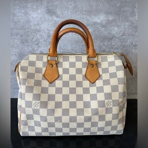 SOLD. Authentic Louis Vuitton Damier Azur Speedy 25
